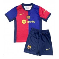Fotbalové Dres Barcelona Dětské Domácí 2024-25 Krátký Rukáv (+ trenýrky)